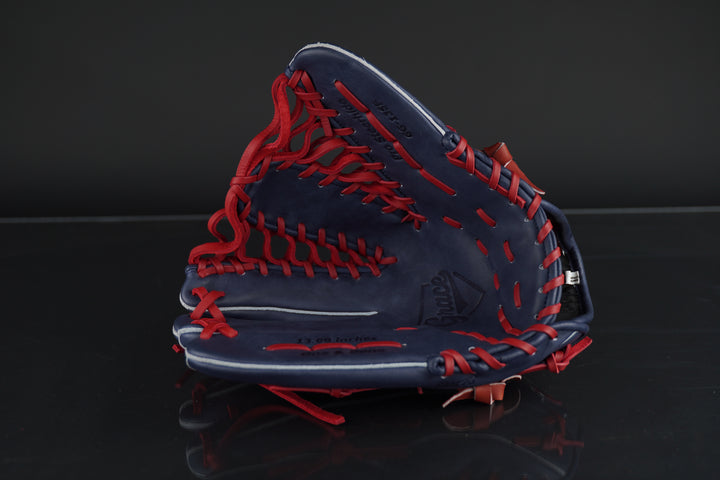 13" Custom Grace Glove - Left Hand Throw - Pro Steerhide - Navy, Wine, White