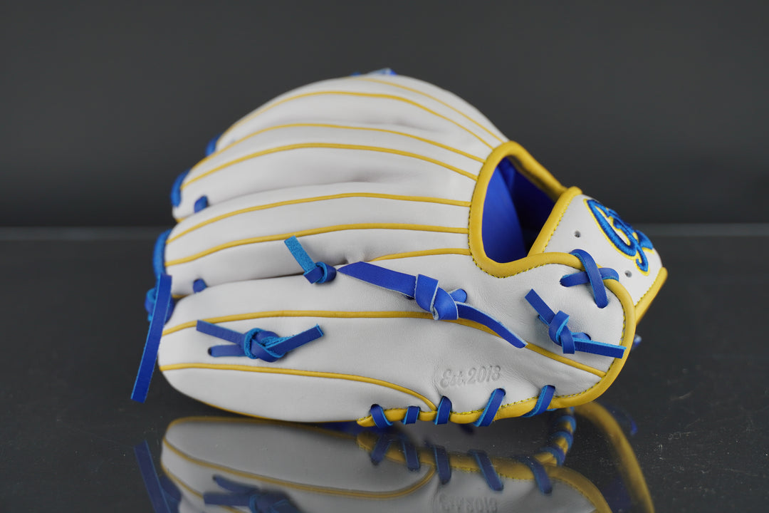 11.5" Custom Grace Glove - Right Hand Throw - Royal, White, Yellow - Grace Glove Company