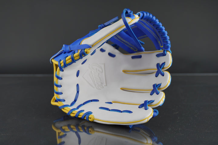 11.5" Custom Grace Glove - Right Hand Throw - Royal, White, Yellow - Grace Glove Company