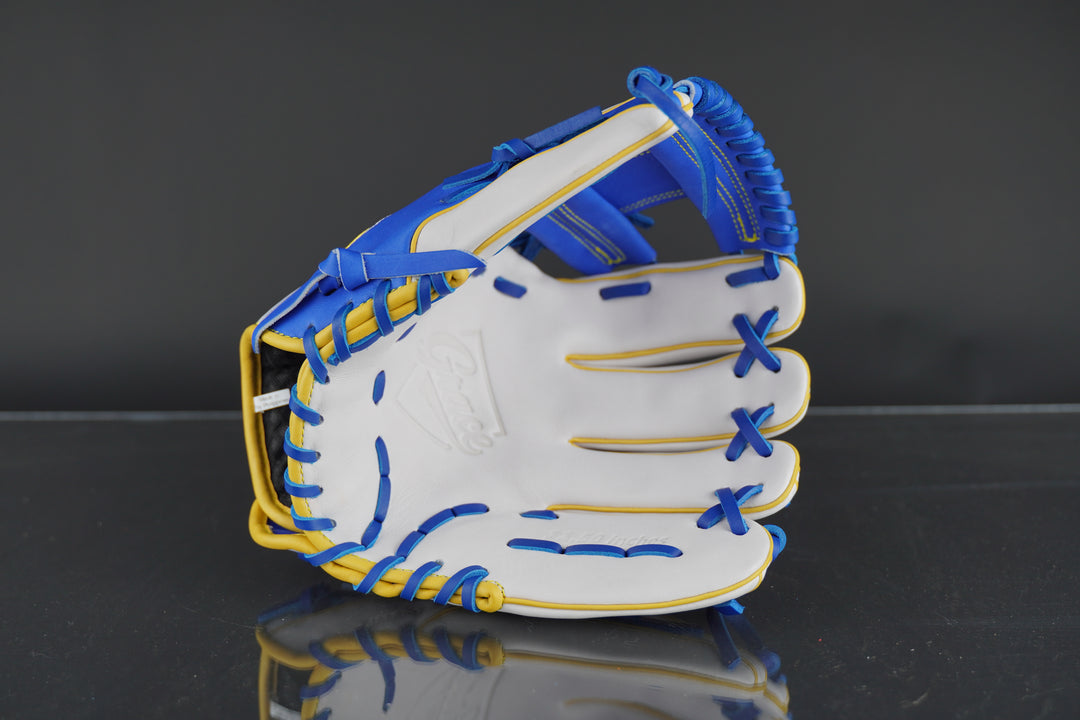 11.5" Custom Grace Glove - Right Hand Throw - Royal, White, Yellow - Grace Glove Company