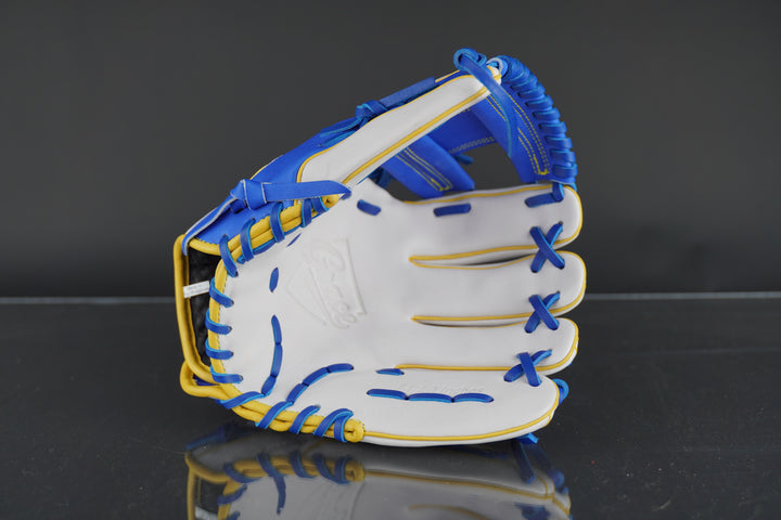 11.5" Custom Grace Glove - Right Hand Throw - Royal, White, Yellow - Grace Glove Company