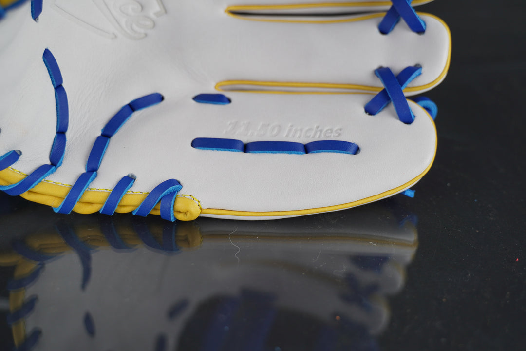 11.5" Custom Grace Glove - Right Hand Throw - Royal, White, Yellow - Grace Glove Company