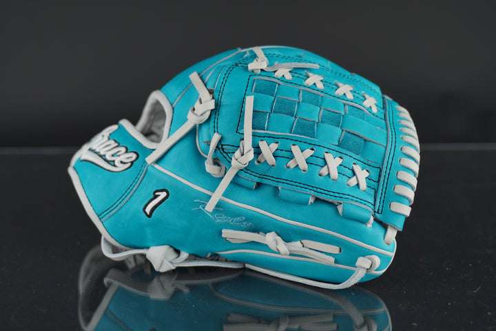 11.75" Custom Grace Glove - Right Hand Throw - Sky Blue, White, Black