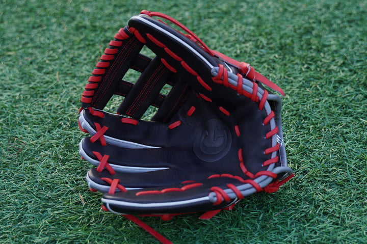 11.75" Infield H-Web Grace Glove - Black/Red
