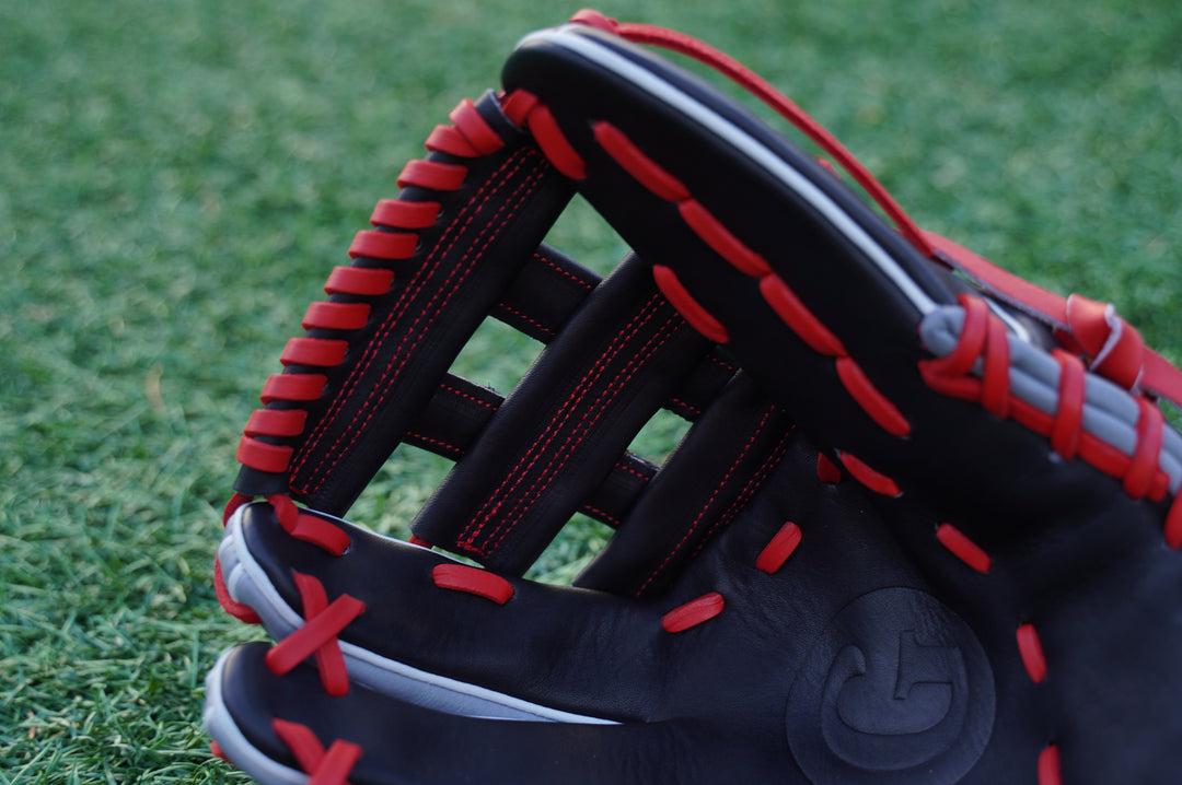 11.75" Infield H-Web Grace Glove - Black/Red