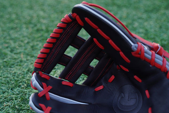 11.75" Infield H-Web Grace Glove - Black/Red
