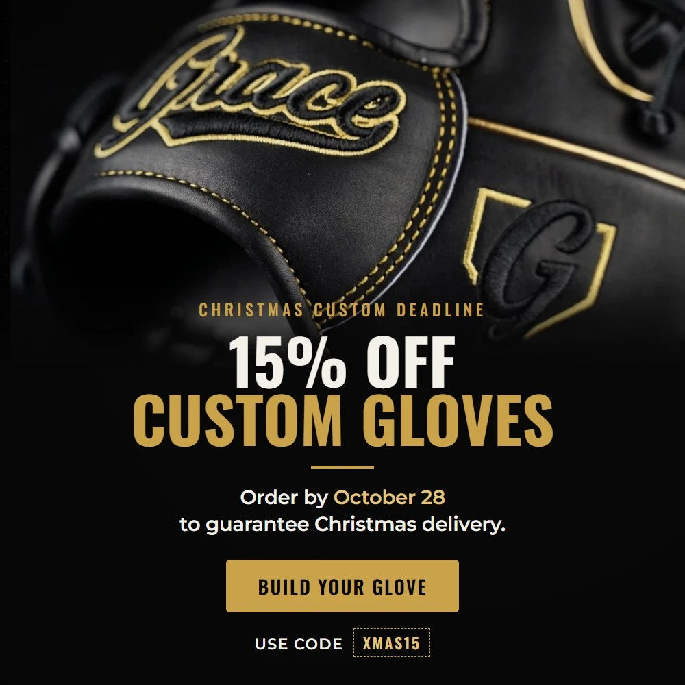 15% off custom gloves. Order by October 28 to guarantee Christmas delivery. Use code XMAS15.